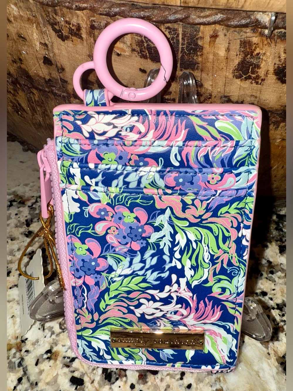 NWT Simply Southern Printed Water Flower ID Coin Wallet